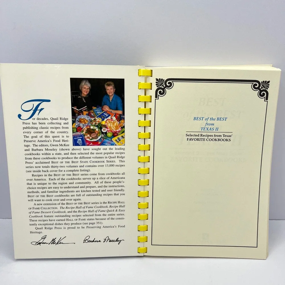 Quail Ridge Press Best‎ of the Best from Texas II Cookbook Spiral Bound Recipes